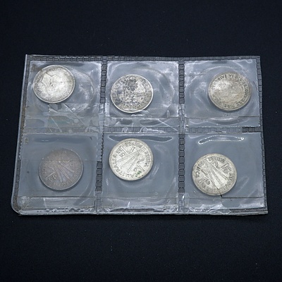 6 X Australian Threepences Mixed Vintage