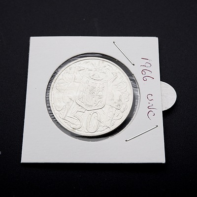 1966 50c Australian Round Fifty Cent Coin