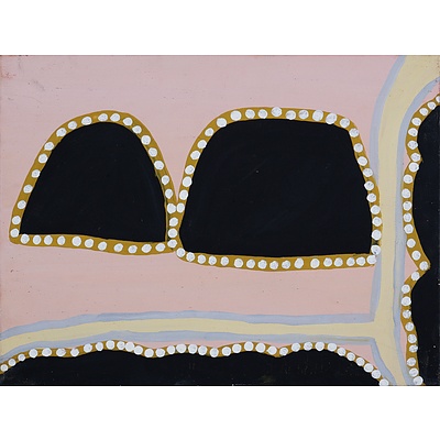 Yvonne Newry (born 1973, Miriwoong language group), Merilnyarriyam, Natural Ochres and Pigments on Canvas, 30 x 40 cm