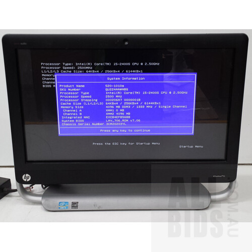 HP TouchSmart 520 Intel Core i5-2400S 2.5GHz-3.3GHz CPU 23-Inch Touchscreen All-In-One Computer