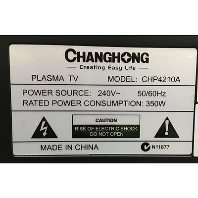 ChangHong CHP4210A Plasma TV With Remote Controls