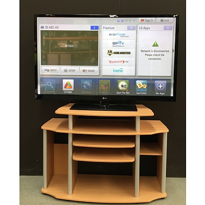 LG BM-LDS201 60PZ570 60Inch 152cm Full HD 3D Plasma TV And Melamine TV Stand