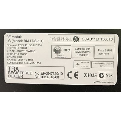 LG BM-LDS201 60PZ570 60Inch 152cm Full HD 3D Plasma TV And Melamine TV Stand