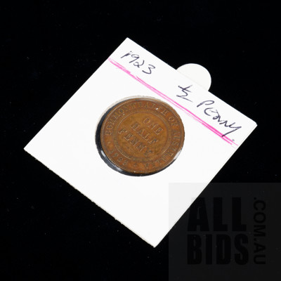 1923 Australian Half Penny vf