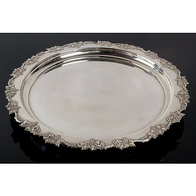 Vintage Silcraft Melbourne Silverplate Footed Drinks Tray - Marked Below
