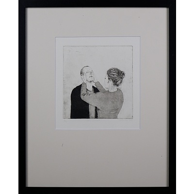 Graeme Drendel (born 1953), The Lesson 2005, Etching, 19.5 x 18.5 cm (image size)