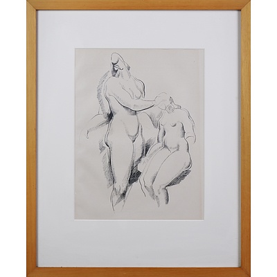 Alexander Archipenko (1887-1964 Ukrainian/American), Figurliche Komposition c1920, Lithograph, 32.5 x 23 cm