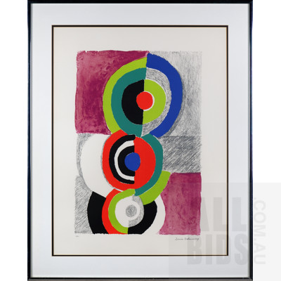 Sonia Delaunay (1885-1995, French), Le Trois Graces 1972, Lithograph, 58 x 39 cm (image size)