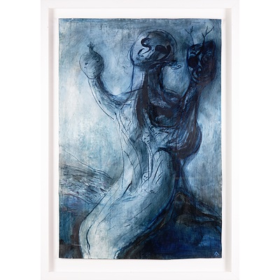 James Davis (1940-2019), Bohemian Relics I 1997, Acrylic on Paper, 95 x 65 cm