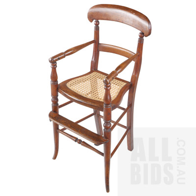 Victorian Mahogany Children High Chair, Circa 1880