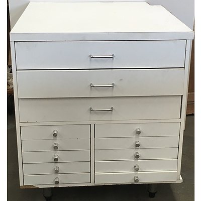 Multi-Drawer Laminated  Particle Board Dough Cabinet