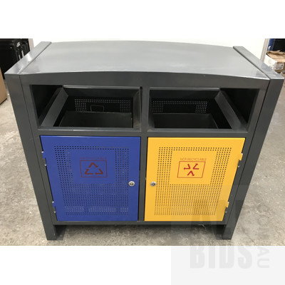 Rubbish/Recycling Split Disposal Bin