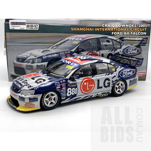 Classic Carlectables Craig Lowndes Ford BA Falcon 150/1000 1:18 Scale Model Car