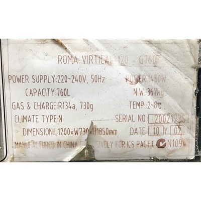 Roma Vertical 760 Litre Refrigerated Display Cabinet