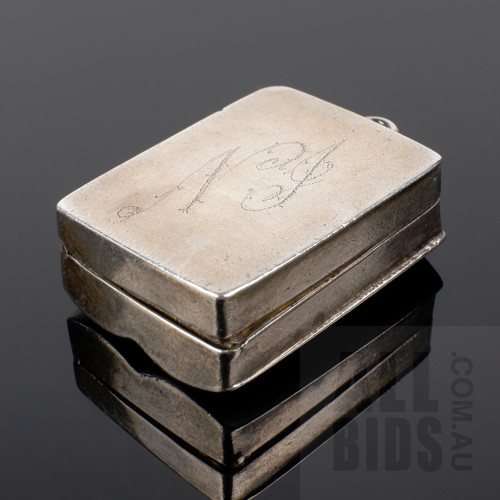 Georgian Sterling Silver Gilt Vinaigrette, Wardell & Kempson, Birmingham 1806, 17g