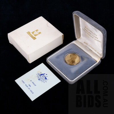 1984 $1 Proof Australian One Dollar Coin in Collector's Case