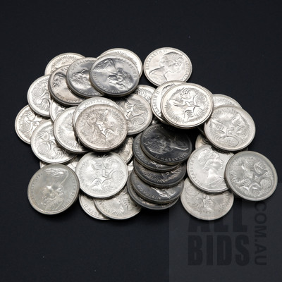40 X 1982 5c 40 X Australian Five Cent Coins Loose