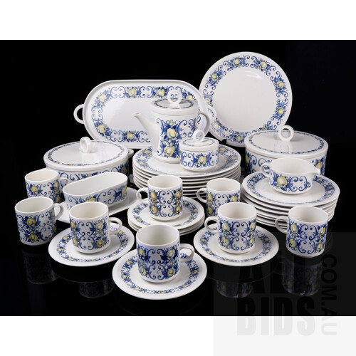 36 Piece Retro Villeroy & Boch Cadiz Pattern Porcelain Dinner Service