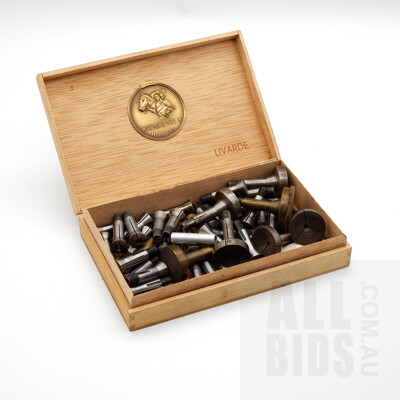 Vintage IME England Jewellers/Watchmakers Lathe in Original Box with Foot pedal Operated Motor and a Large Selection of Collets