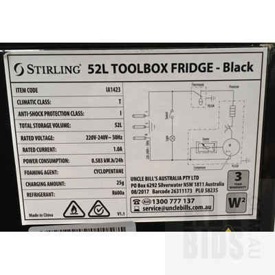 Stirling 52 Litre Toolbox Bar Fridge