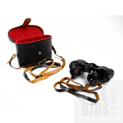 Rare Vintage Russian 6 x 24 Field Binoculars in Original Hard Case - Marked Made in USSR
