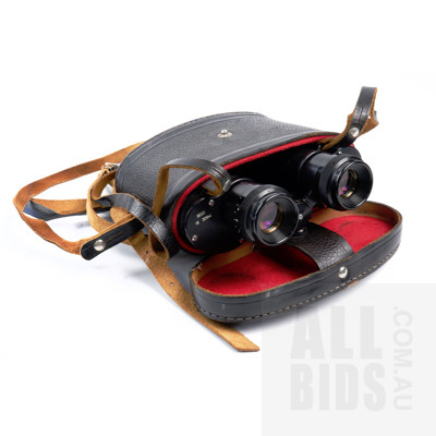 Rare Vintage Russian 6 x 24 Field Binoculars in Original Hard Case - Marked Made in USSR