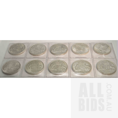AUSTRALIA: Complete Date set of QE II Silver Florins