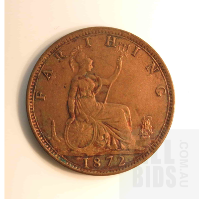UK Victorian Farthing 1872