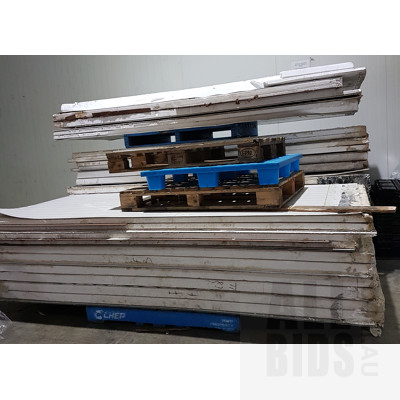 Insulated Coolroom Panels and Sliding Doors  - Lot of 18