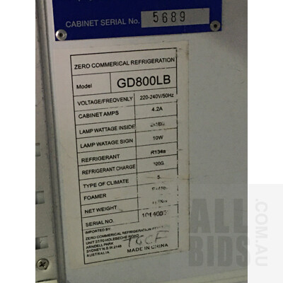 Zero Commercial Refrigeration 800 Liter Commercial Display Fridge
