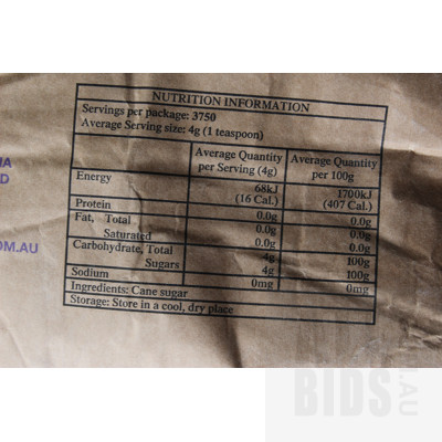 1 x 15kg Bag of Bundaberg Cane Sugar