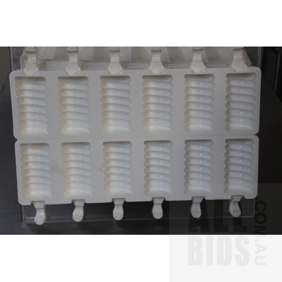 Stecco Flex Silicon Spiral Paddle Pop Molds Trays - Lot of 96
