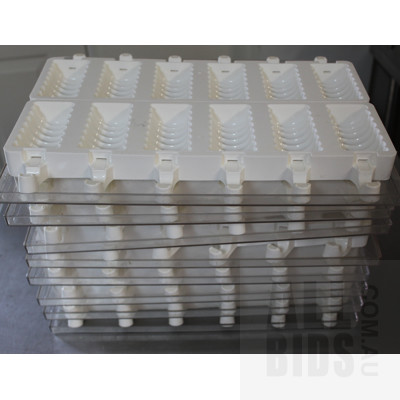 Stecco Flex Silicon Spiral Paddle Pop Molds Trays - Lot of 96