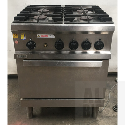Zanussi Stainless Steel 4 Burner Commercial Gas Cooker