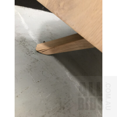 Crispin White Oak Coffee Table and Entertainment Unit ORP $1098 Combined