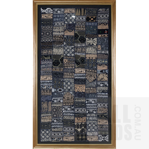 A Pair of Large Mumbai Silk Sari Textiles, Each 128 x 67 cm