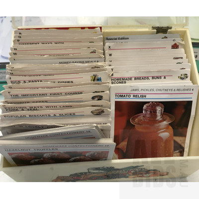 Lot Of Assorted Crystalware, Glassware And Vintage Recipe Files
