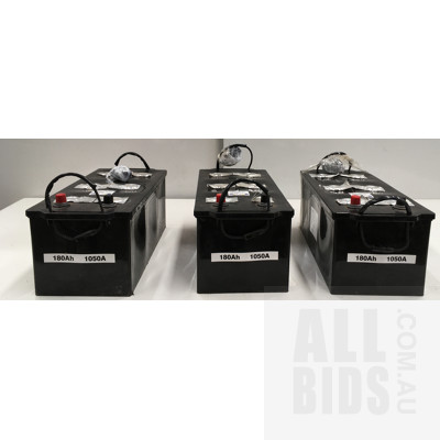Yuasa 629 Cargo Truck Batteries 12v 180ah 1050cca - Lot of Three