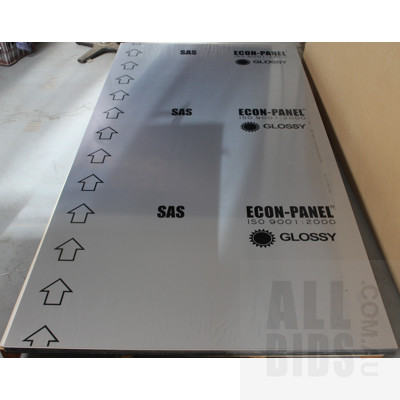SAS Econ-Panel Sheets of Brushed Stainless Steel - Lot of 10 - New