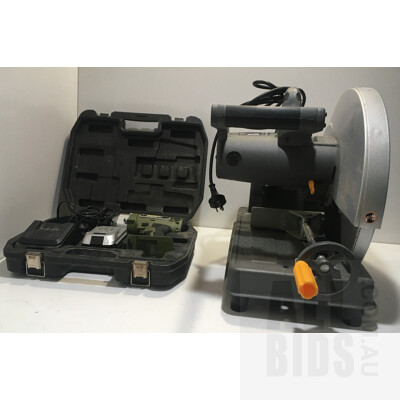 Rockwell Shop Series RS2317k Impact Driver And Detroit DCOS355 Cut Off Saw - Lot Of Two