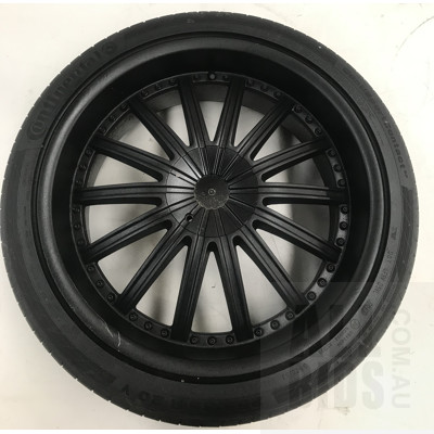 Staggered Set Of 4, 20 Inch Rims With Continental Tyres