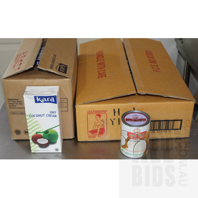Tins and Cartons of Coconut Cream - Lot of 29 - New