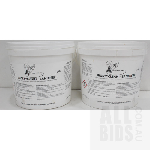 5kg Tubs of FrostyClean Sanitiser - Lot of Two