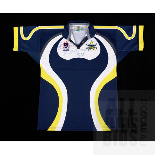 North Queensland Cowboys Signed Jersey, Including Jonathan Thurston, Justin Smith, Luke O?Donnell, Matt Bowen, Josh Hannay and More, Circa 2005 or 2006