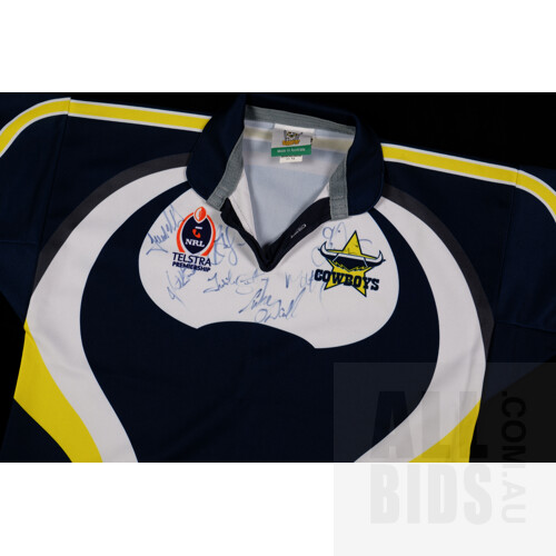 North Queensland Cowboys Signed Jersey, Including Jonathan Thurston, Justin Smith, Luke O?Donnell, Matt Bowen, Josh Hannay and More, Circa 2005 or 2006