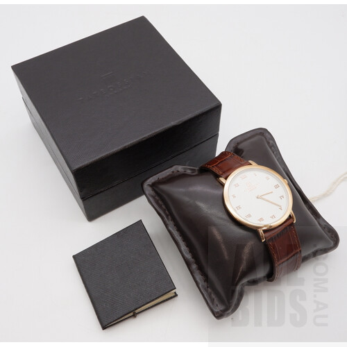 Tateossian Rotondo Guilloche Rose Gold Watch