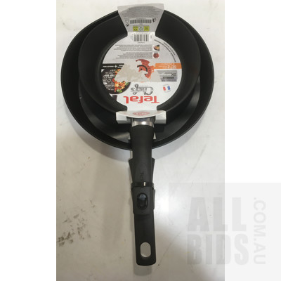 Set Of Two Tefal Chef's Frying Pans