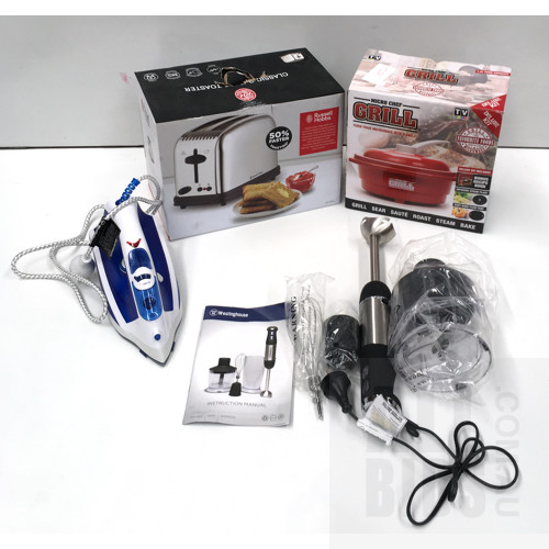 Russel Hobbs Classic 2 Slice Toaster, Micro Chef Grill, Westinghouse Powerful Stick Mixer and More