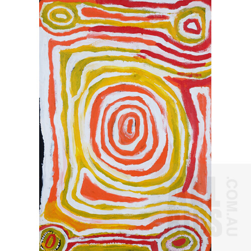Nora Wompi (1935-2017, Kukatja language group), Kunawarritji 2005, Acrylic on Canvas, 75 x 50 cm 