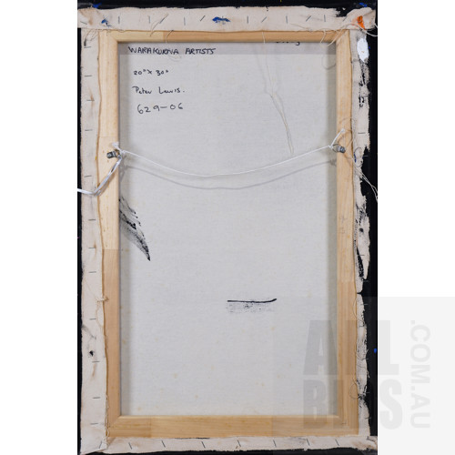 Peter Tjarluri Lewis (1940-2010, Ngaanyatjarra language group), Kuniya 2006, Acrylic on Canvas, 51 x 76 cm